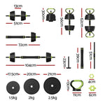 Everfit 25kg Adjustable Dumbbells Set Kettle Bell Weight Plates Barbells Gym FIT-K-DB-25KG