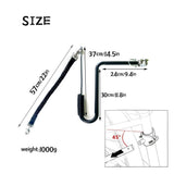 Ride with Your Best Friend Durable Steel Bike Dog Leash with Shock-Absorbing Spring for Safe, V1341-ZY-N4FS5URT-BLACK