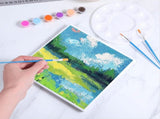 150 Pcs Paint Brush and Palette Set, for Oil, Watercolor, Acrylic, Canvas, Face Rock, V1370-AZ4-10228