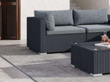 6PCS Outdoor Modular Lounge Sofa Coogee-Black V264-OTF-508S-BLK