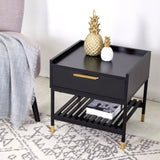 ALCONA Night Stand In Matte Black V369-AC5001