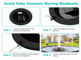 2X Bird Bath Fountain Pump, Upgrade 3.5W Fountain with 6 Nozzle, Free Standing Floating V1369-AZ3-W-11271