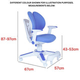 4x Ergonomic Children Kids Study Chairs Height Adjustable - Pink V563-68304_4X