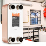 VEVOR 50 Plate Heat Exchanger 4*1-1/4" MNPT Ports 5"x 12" Brazed 316L St. Steel V952-QHBSHRQ512506DE54V0