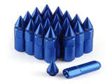 20PCS M14X1.5 Wheel Lug Nuts, Cap Spiked Extended Tuner 60mm Aluminum Wheels Rims Nuts blue V1259-DP01-A-4418