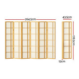 Artiss 6 Panel Room Divider Screen 265x179cm Nova Natural RD-7001-6P-NT