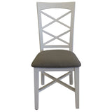 Daisy Dining Chair Set of 2 Solid Acacia Timber Wood Hampton Furniture - White V315-VO-HAMP-02-MKII-2PC-KIT