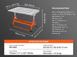 Welding Table 30" x 20", 400lbs Load Capacity Steel Welding Workbench Table on Wheels, Folding Work V952-KZDHZ400LB302X80EV0