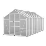 Green Fingers Greenhouse 4.7x2.5x2.26M Double Doors Aluminium Green House Garden Shed GH-ALU-C-470X250-DOU-AB