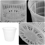 4-Pack Heavy Duty White Plastic Hydroponic Net Pots for Indoor Gardening and Soil-Free Plant Growing V1369-AZ3-W-16794