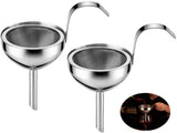 2 Sets Stainless Steel Funnel with Strainer, Wine Strainer, Liquid Separator, Detachable V1369-AZ3-W-08836