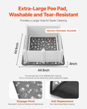 Dogs Whelping Box, 980 x 980 x 460 mm, Plastic PVC Puppies Playpen with Height Adjustable Door and V952-GYZXZJZJSLZXOYTOYV0