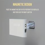 White Black Smart Sensor Night Light USB Charging Night Light Automatic Night Light Ambient V1347-124-BLA-80895
