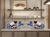 Freestanding Luxury Wine Rack, Stable Partitioned Storage, Hand-Carved "Success at First Attempt" V1232-MDCGJJ002