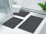 2 Pack Bathroom Rug Sets, Luxury Chenille Shaggy Bath Carpet, Soft Thick, Absorbent Water, Non-Slip, V1189-LC-AMZ-00308