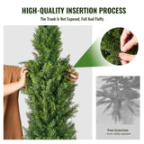 VEVOR 2 Pack 3' Artificial Cedar Topiary Tree Faux Plant UV Decor In/Outdoor V952-XSRGXJS36YCAQ7I5UV0