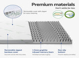 Giselle Bedding 8cm Memory Foam Mattress Topper 7-Zone Graphite King Single MATTRESS-TOP-7Z-8-GY-KS