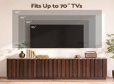 Artiss 180cm TV Unit Entertainment Cabinet Fluted Style Anti-tip Kit Walnut FUR-S-TV180-WD-AB
