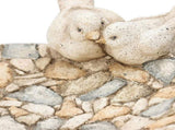 Stony Birdbath On Pillar 45cm V637-49421BRD
