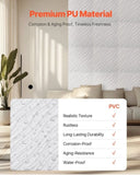 VEVOR 3D Wall Panels 12-Pack 50 x 50 cm PVC 2.97 m² Coverage Wave Matte White V952-PVC3DQBXDYSJMJDM0V0