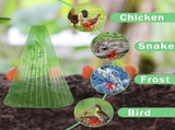 20 Pack Reusable Green Plastic Plant Covers, Garden Cloches with 40 Stakes for Flowers and V1237-ZY-715-106