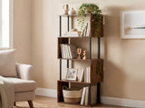 Levede Bookshelf 5 Tier Display Shelf Bookcase Storage Rack S-Shaped Anti-Tip CH1172-WA-5-AU