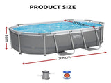 Bestway Swimming Pools 305cm x 200cm x 84cm Steel Above Ground Backyard Pool Set BW-POOL-OV-305-5613Z