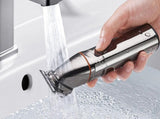Professional Hair Clippers Trimmer Kit Washable Electric Razor Hair Trimmer For Men-Silver V1263-JX-7490