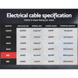 Giantz 6B&S 10M Twin Core Wire Electrical Cable Extension Car 450V 2 Sheath TWIN-CABLE-6BS-10