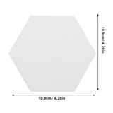 HOOWIFFY 10Set White Ceramic Hexagonal Coasters with Nonslip Heat Resistant Surface for Sublimation V1189-WXFWAL-20260326-02404