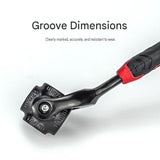 8-in-1 Multi-Function Socket Wrench Black 12-tooth 8-19mm - Chrome Vanadium Steel, Non-Slip Grip V888-ELOSUNG56195-2