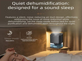Black Mini Quiet Dehumidifier for Bedroom - 1000ml Water Tank Portable Home Moisture Absorber with V888-ELOSUNG53372