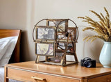 Rotating Photo Frame - 360&deg Rotating Base - Vintage Embossed Design - Vintage Bronze - Displays 12 V1188-MS101-00707-1