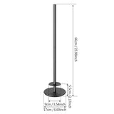Household Floor-Standing Single-Pole Long Tissue Paper Holder-Black V1161-860045