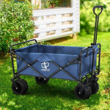 Gardeon Garden Cart Folding 120kg Trolley Camping Wagon Barrow Outdoor Beach GCT-FABRIC-120KG-NA