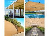 Instahut 50% Shade Cloth 3.66x20m Shadecloth Sail Heavy Duty Beige SH-CL-366X200-100-BE