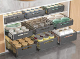 CARLA HOME 2 Pack Pullout Cabinet Kitchen Organizer Drawers with No-Drilling and Adhesive Design for LSB-36266