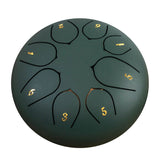 Rain Drum for Outside Garden, 6 Inches 8 Notes Steel Tongue Chakra Drums, Waterproof Meditation Rain V1192-AZ-W-0154