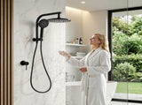 Cefito 9'' Rain Shower Head Set Handheld Round High Pressure Mixer Tap Chrome SHOWER-A1-RO-9-BK-MIXER-RO