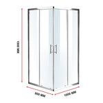 800 x 1000mm Sliding Door Nano Safety Glass Shower Screen By Della Francesca V63-829281