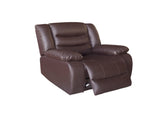 311 Seater Recliner Sofa In Faux Leather Lounge Couch in Brown V43-SET-FAN-3+1+1-BR