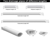 2 Pack Rain Gutter Downspout Extensions, Flexible Downspout Extender with 58"68" Extendable Pipes V1259-DP01-A-3409