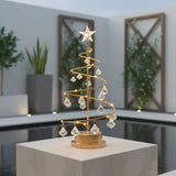 Warm Light Iron Art Crystal Christmas Tree Lamp, Battery Powered, Perfect for a Cozy Holiday V1232-ZSD-001