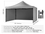 304.8 x 304.8 cm Pop up Canopy with Removable Sidewalls, Instant Canopies Portable Gazebo & Wheeled V952-DCSYPSH1010FTAFO2V0