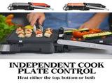 EUROCHEF Smart Multi Contact Grill Sandwich Press Panini Waffle Maker Griddle Stainless Steel V219-COKGRLEUCAC8S