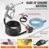 VEVOR Fuel Transfer Pump 12V 5.3 GPM 1/10 HP Diesel Pump with Auto Fuel Nozzle V952-FBBMG37GPM11Y1A3HV9