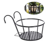 Iron Hanging Flowerpot Portable Flower Pots Metal Garden Flowers Bucket V1294-YM0717-10103124