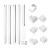 Mini Split Line Set Cover 76.2mm W830mm L, PVC Decorative Pipe Line Cover For Air Conditioner with V952-BSKSQFTSKDGX6NH9BV0