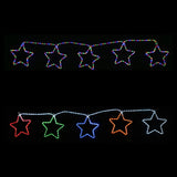 LED Ropelight 5 Stars Chain available in 2 Colors - Multicolor V720-XL1429M