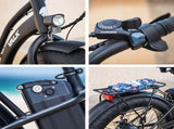 VALK Electric Fat Tyre Cruiser Bike, Step-Through eBike with Throttle, Tektro Hydraulic Brakes, V219-BIKFATVAF5KA